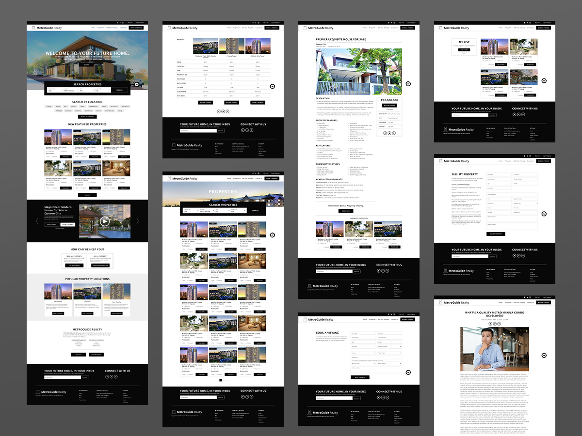 MetroGuide Realty Website - All Pages